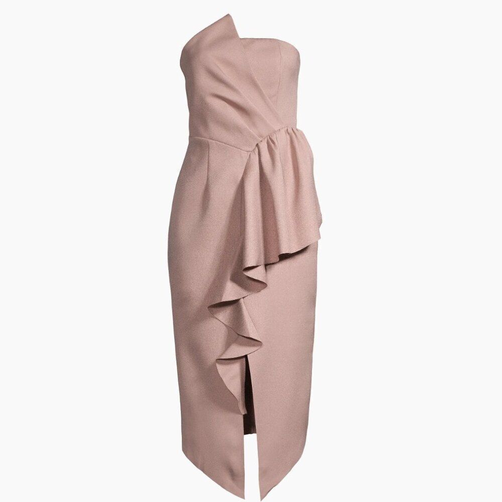 Elliatt  Reception Ruffled Cocktail Dress Mauve EUC